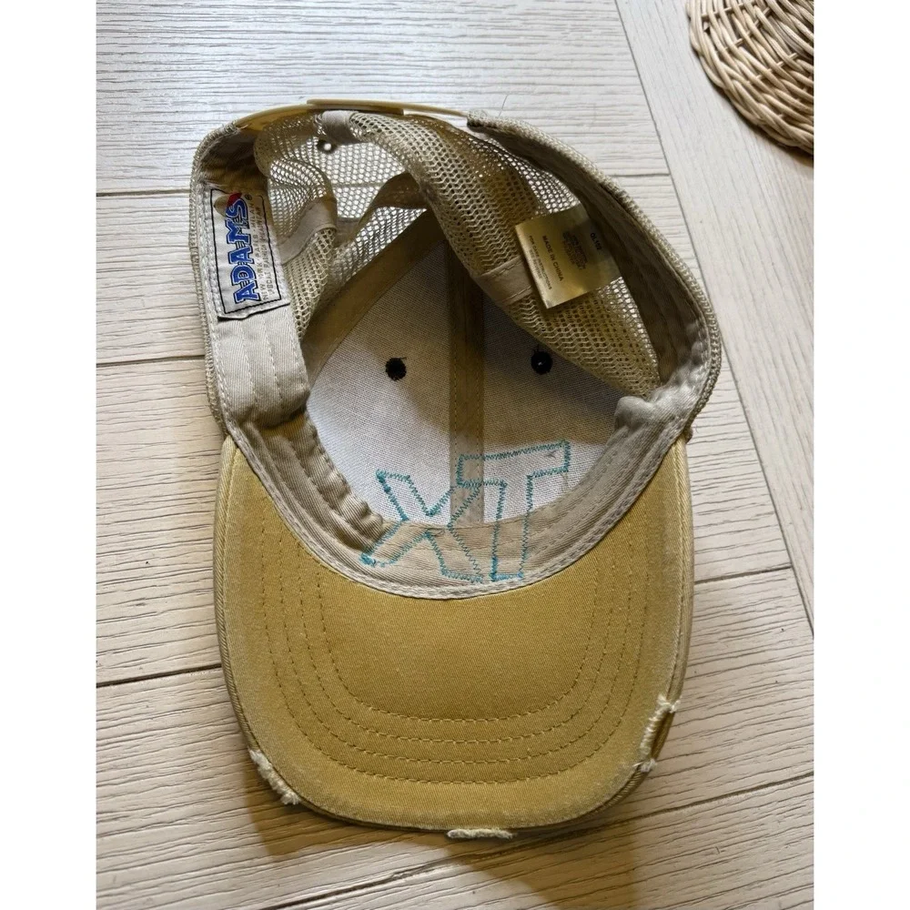 Texas Distressed Striped Two Tone‎ Trucker Hat Adjustable Unisex Cotton Poly